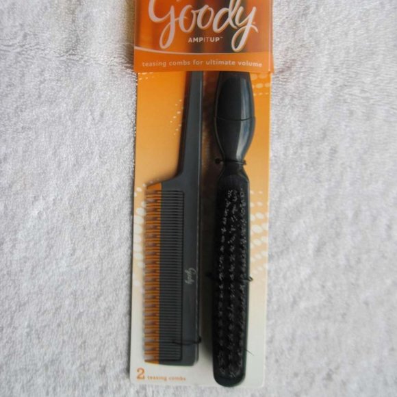 2 Goody Teasing Combs Volume Tease Hair Brush Comb - Picture 1 of 8